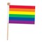 Party Central Club Pack of 12 Vibrantly-Colored Pride Rainbow Flag Party Decorations 10.5"